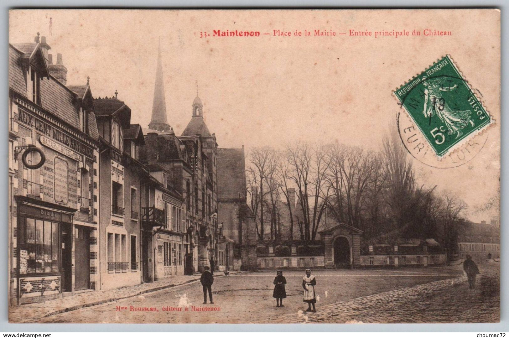 (28) 2075, Maintenon, Mme Bousseau éditeur 33, Place De La Mairie, Entré Principale Du Château - Maintenon