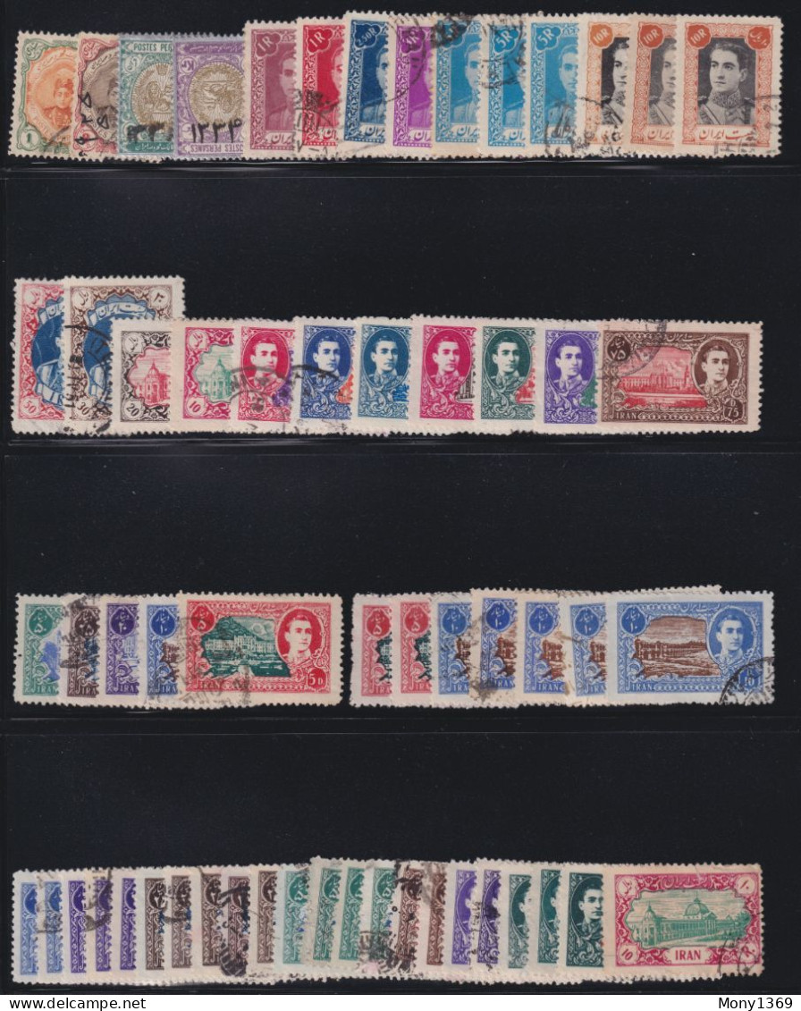 Collection Of Persia (Iran) - Mohammad Reza Shah Pahlavi - Group Of Used Stamps - Verzamelingen (zonder Album)