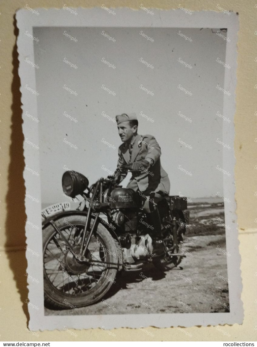 Italy Military Motorcycle Italia Militare Moto BIANCHI. Aeroporto 501. 1948. 90x60 Mm. - Oorlog, Militair