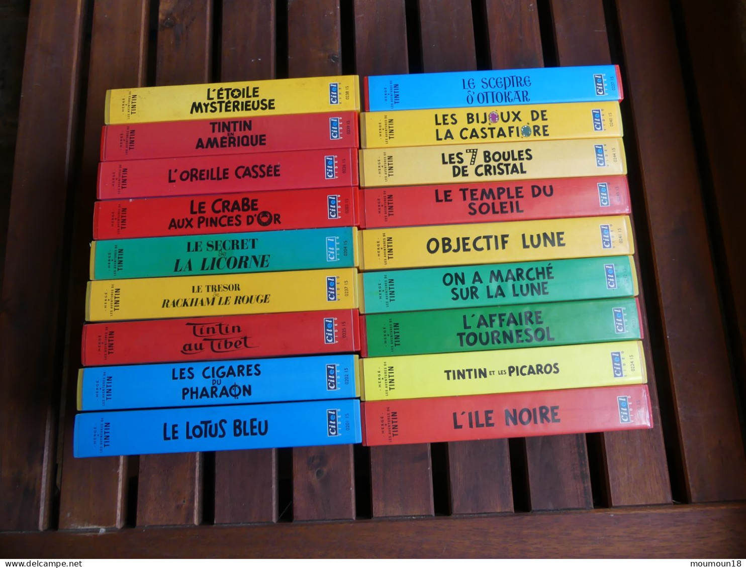 Lot 18 Video-cassettes VHS Secam Tintin Hergé CITEL Ellipse Programme PFC Vidéo - Altri & Non Classificati