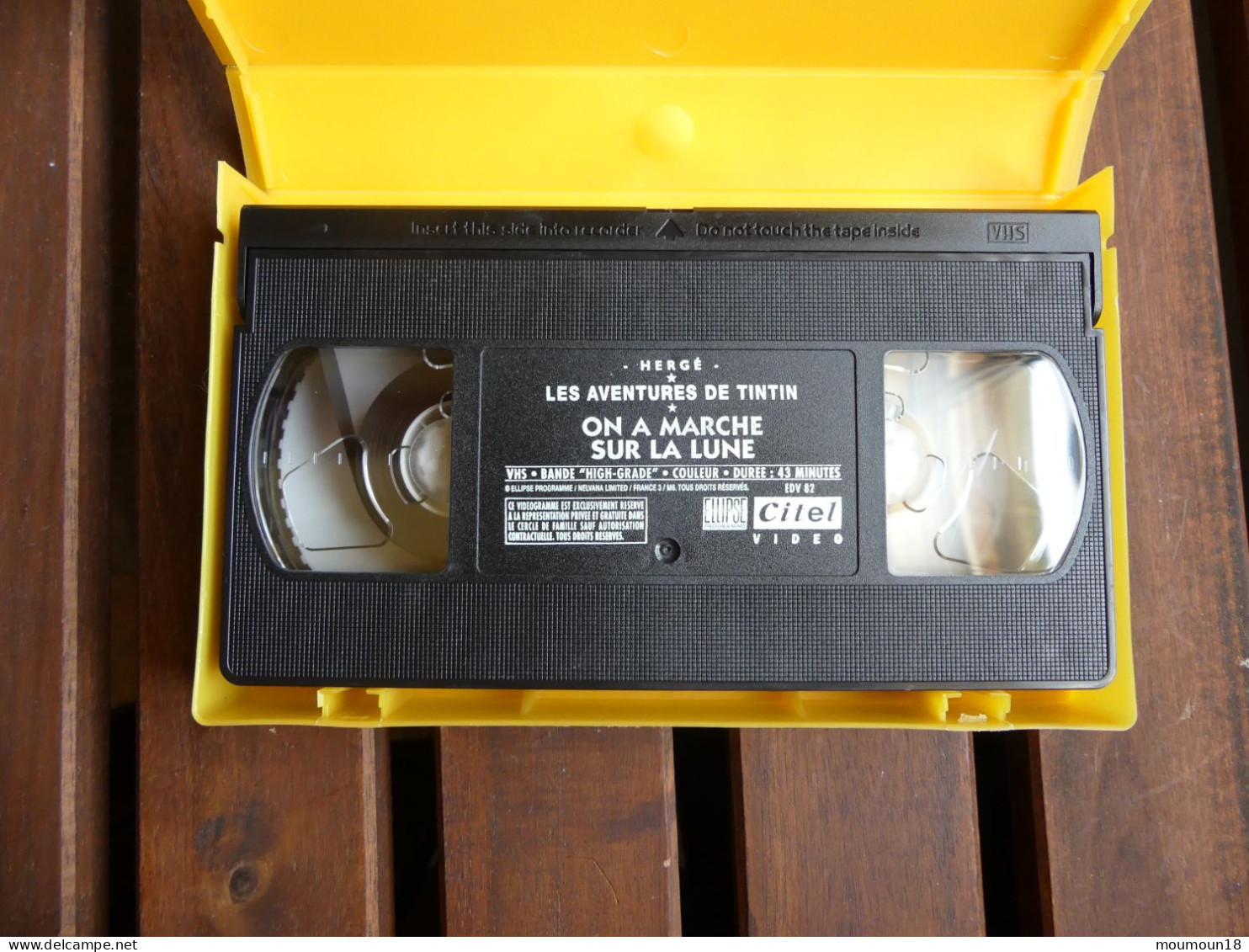 Lot 18 video-cassettes VHS Secam Tintin Hergé CITEL Ellipse Programme PFC Vidéo