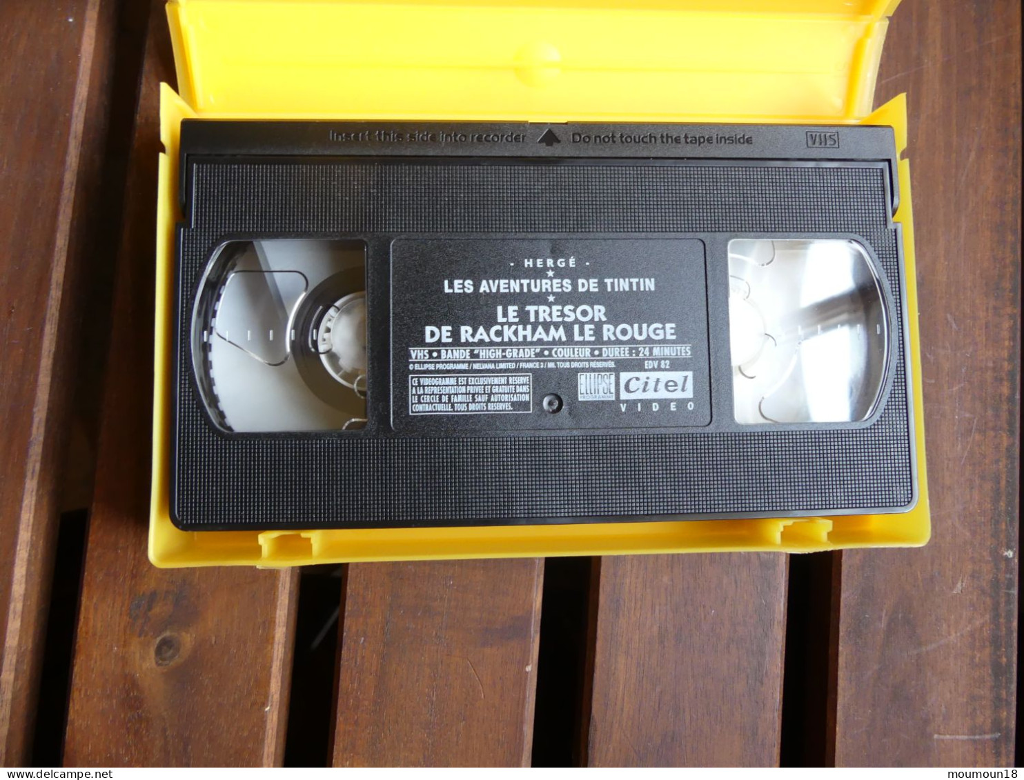 Lot 18 video-cassettes VHS Secam Tintin Hergé CITEL Ellipse Programme PFC Vidéo