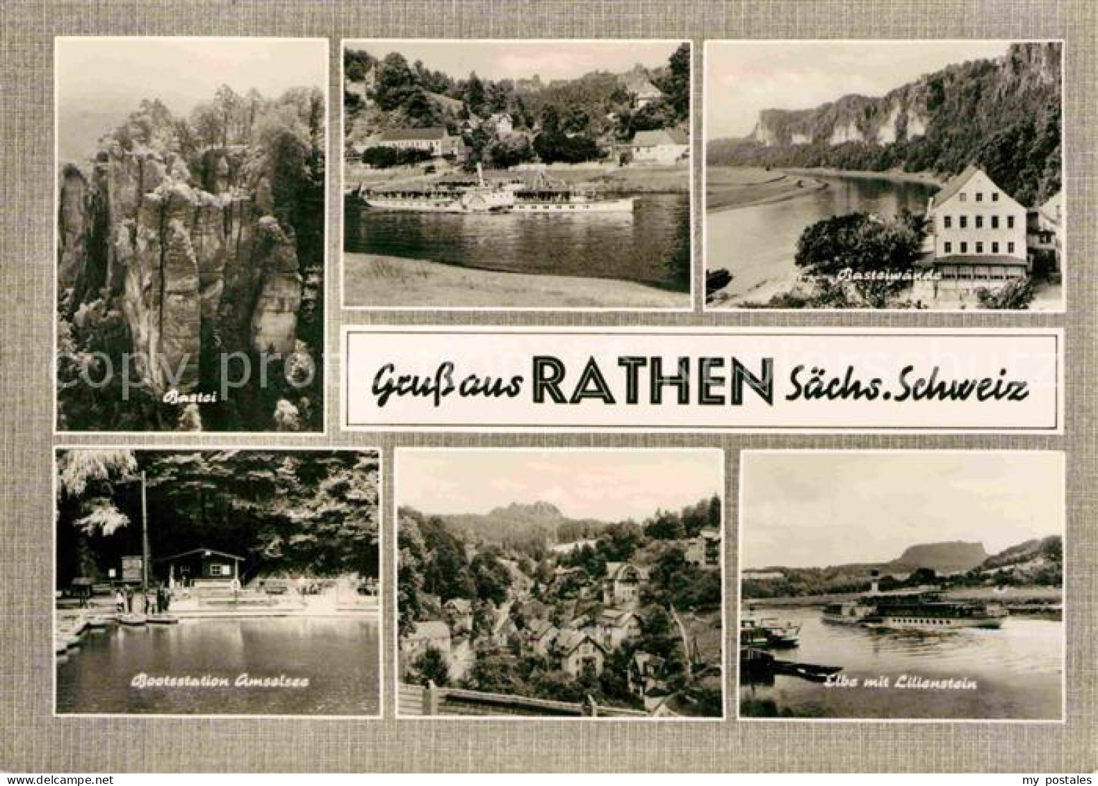 72705106 Rathen Saechsische Schweiz Bastei Bootsstation Amselsee Elbe Lilienstei - Rathen