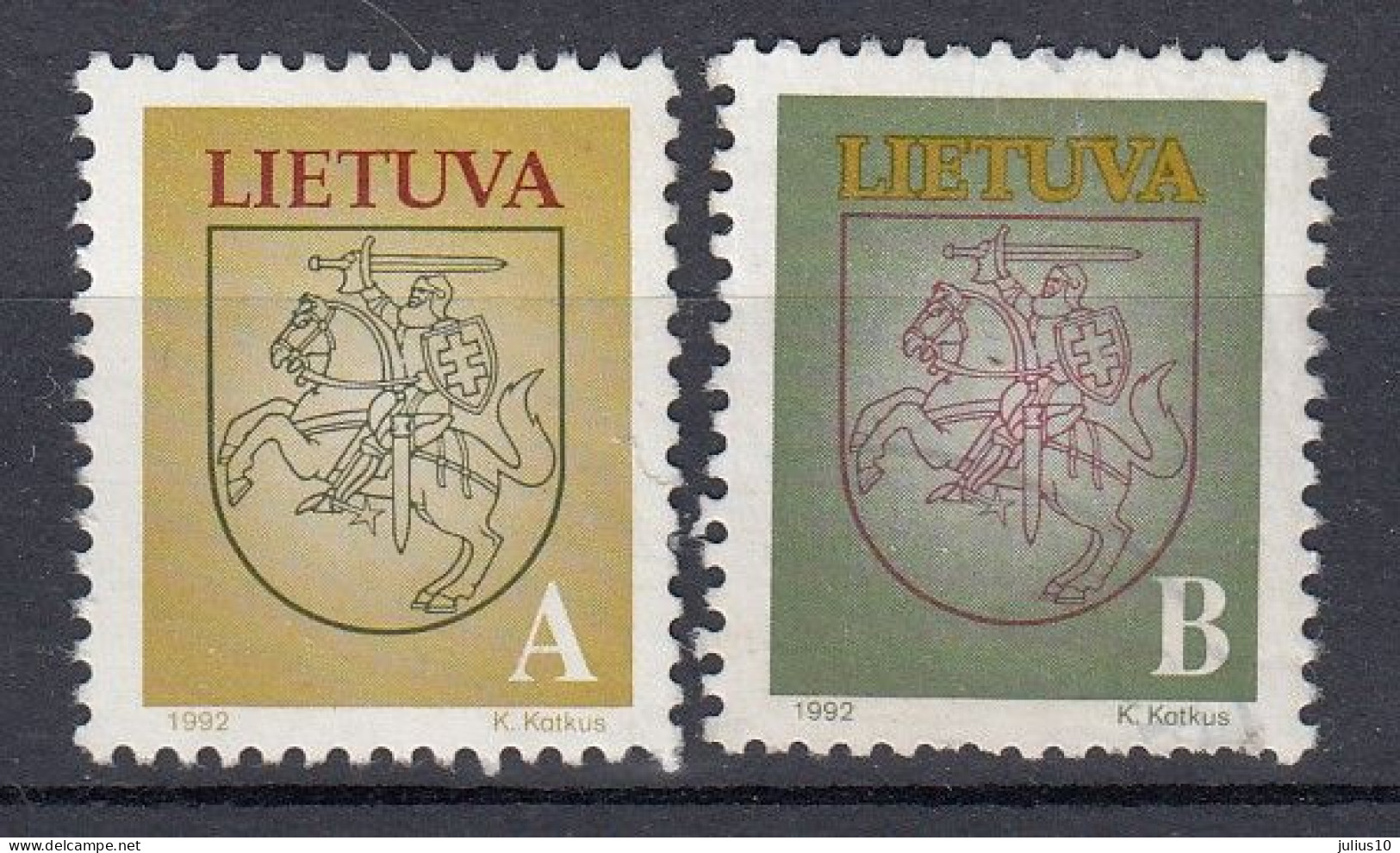 LITHUANIA 1993 Coat Of Arms MNH(**) Mi 531-532 #Lt1179 - Lituanie