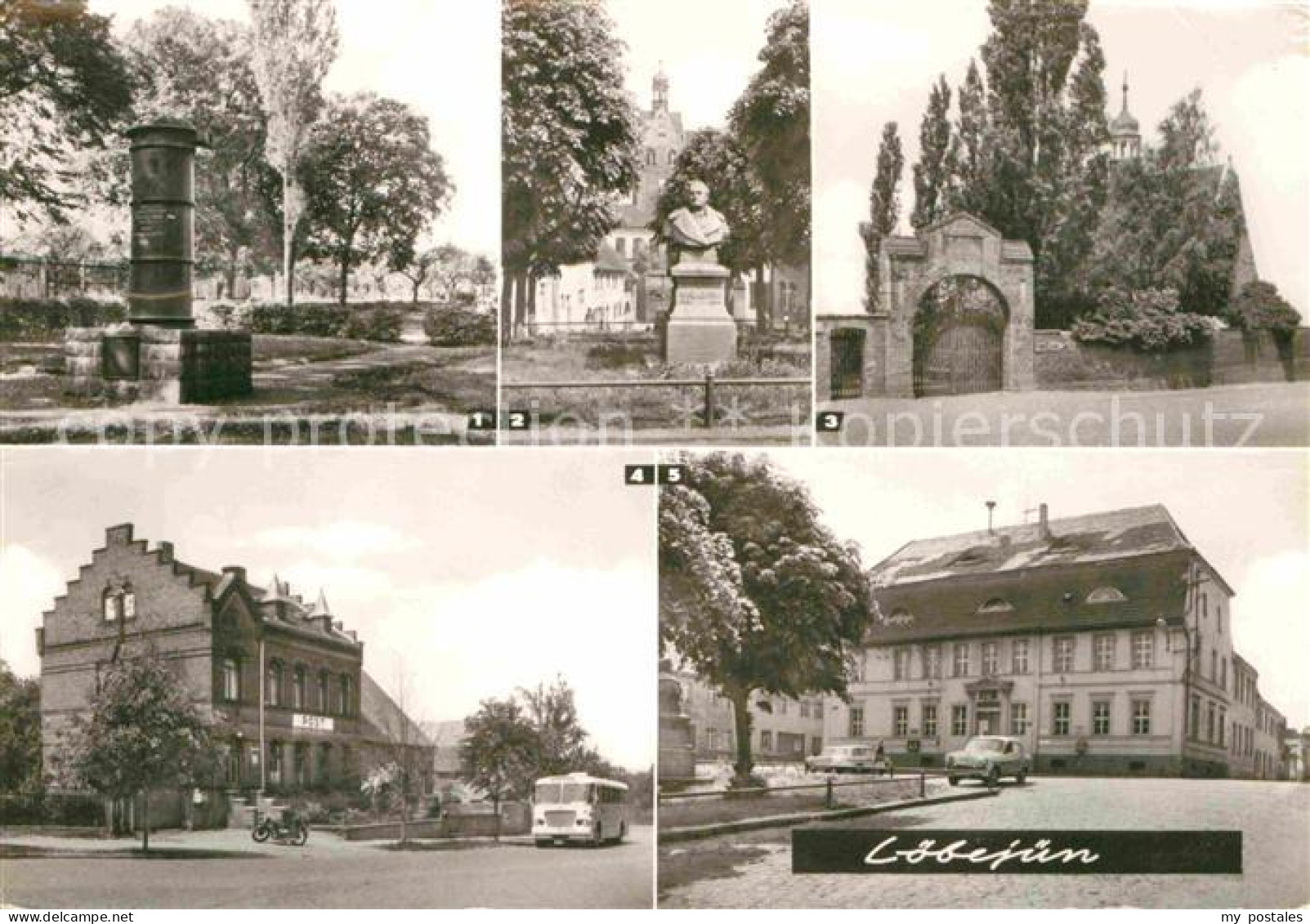 72704896 Saale Loebejuen Dampfzylinder Karl Loewe Denkmal Hospital Rathaus Saale - Te Identificeren