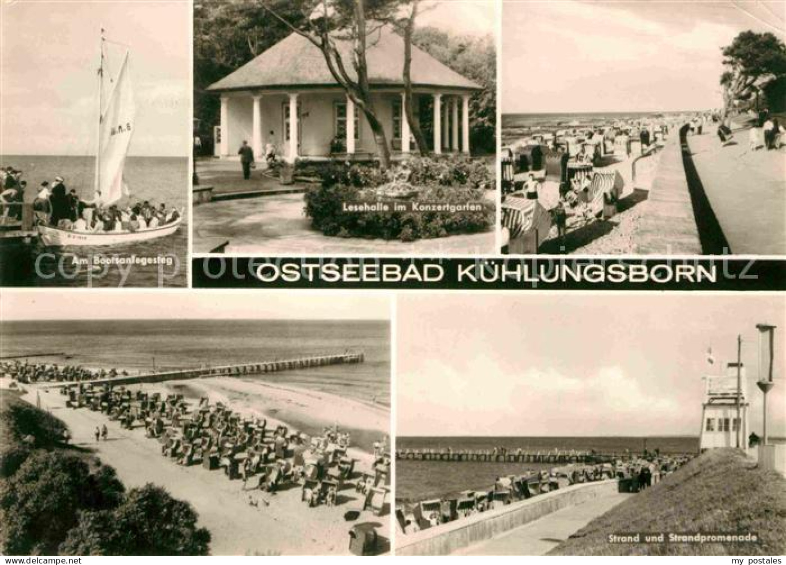 72704869 Kuehlungsborn Ostseebad Bootsanleger Strand Promenade Lesehalle Kuehlun - Kuehlungsborn