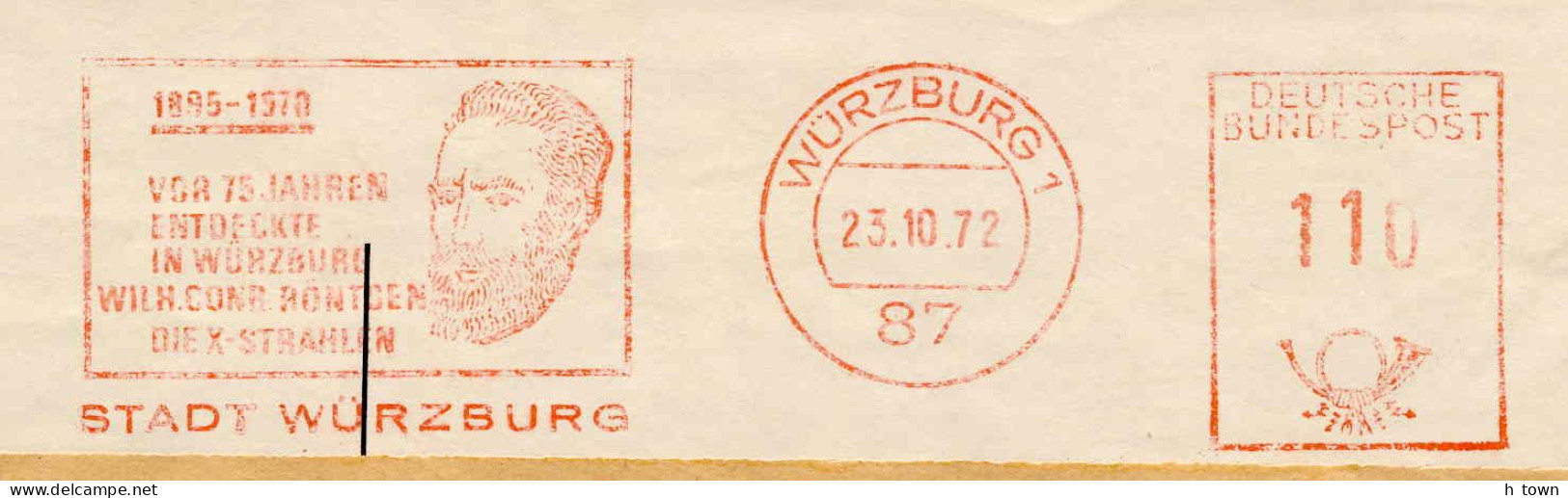 223  Röntgen, Rayons X: Ema D'Allemagne, 1972 - Roentgen Meter Stamp From Würzburg. X-Rays Radiographie Physique - Physics