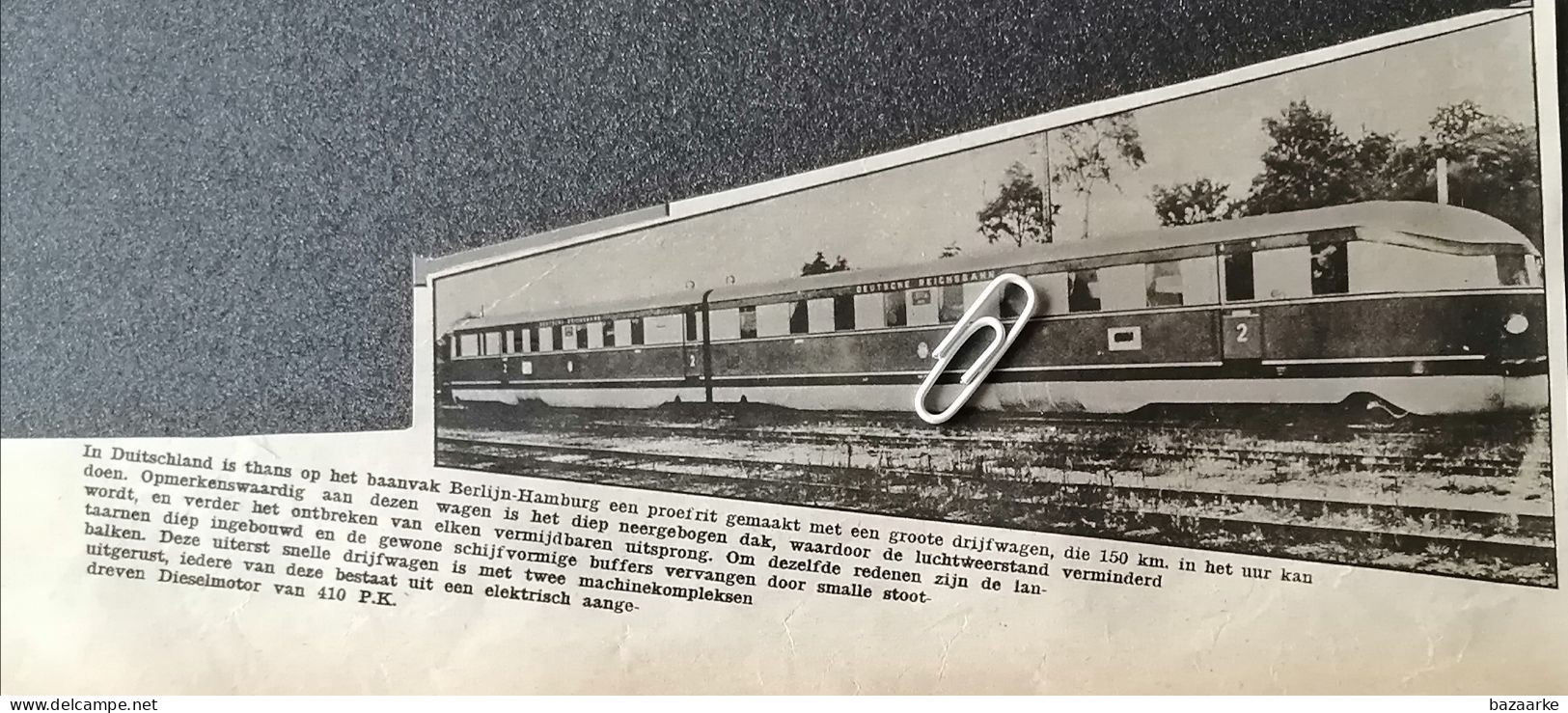 BERLIJN - HAMBURG EEN PROEFRIT GEMAAKT MET EEN GROTE DRIJFWAGEN DIE 150KM PER UUR KAN / DIESELMOTOR VAN 410 P.K .//1932 - Zonder Classificatie