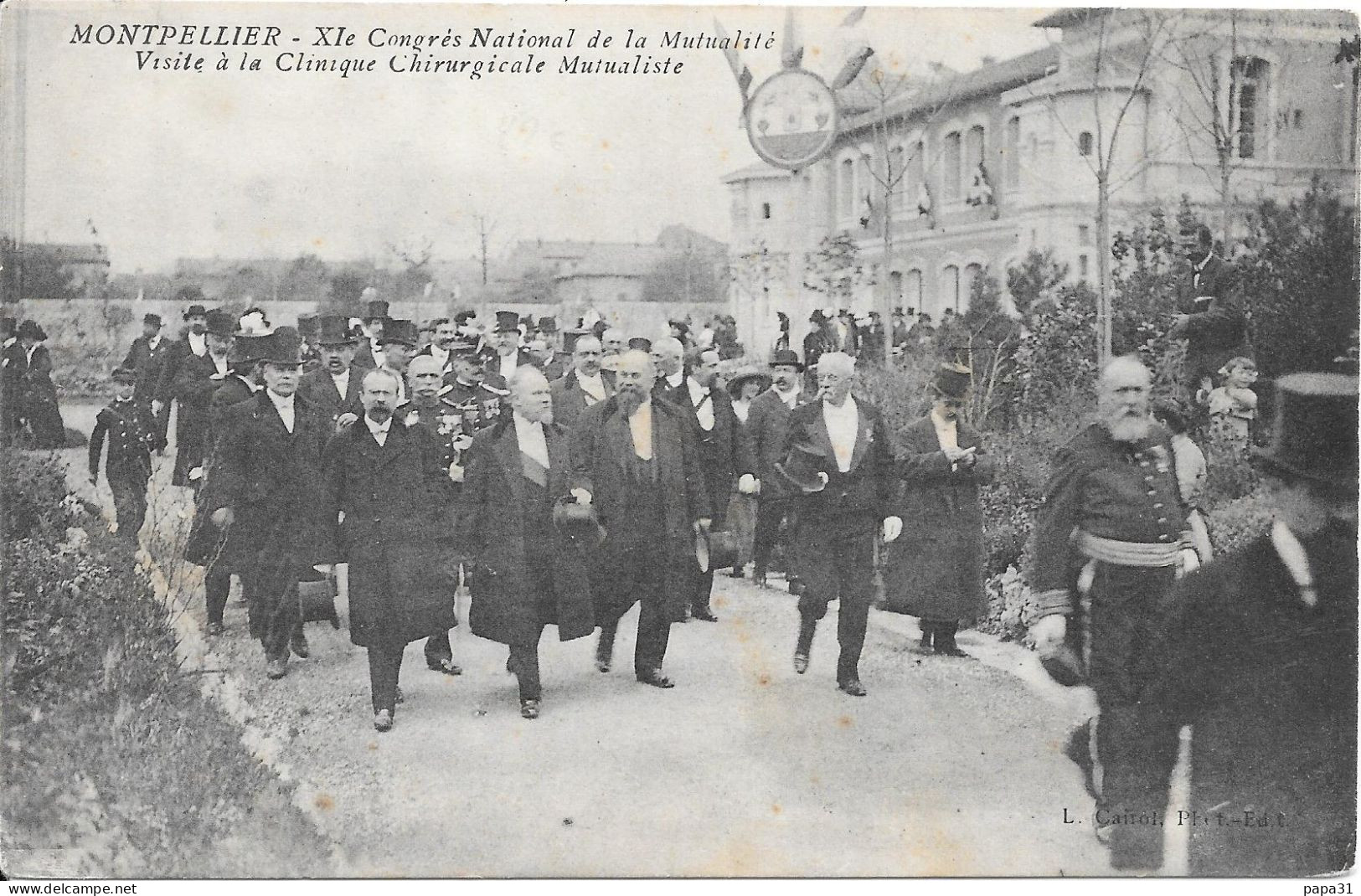 MONTPELLIER - XIé Congrés National De Mutualité - Visite à La Clinique  Chirugicale  En 1913 - Montpellier