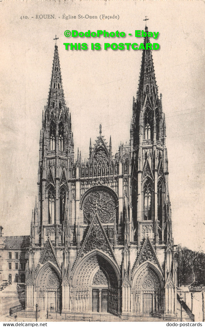R422702 Rouen. Eglise St. Ouen. Facade. Postcard - Welt