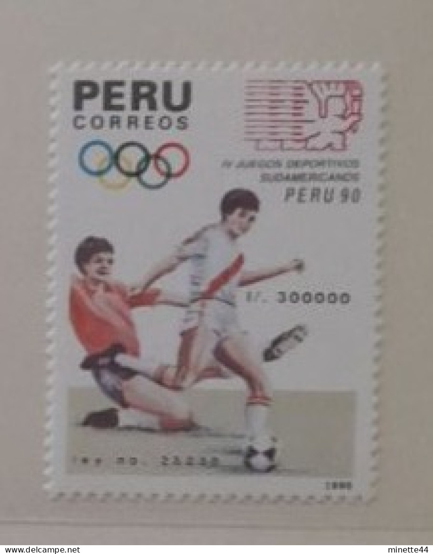PEROU PERU 1990  MNH**  FOOTBALL FUSSBALL SOCCER CALCIO VOETBAL FUTBOL FUTEBOL FOOT FOTBAL - Unused Stamps