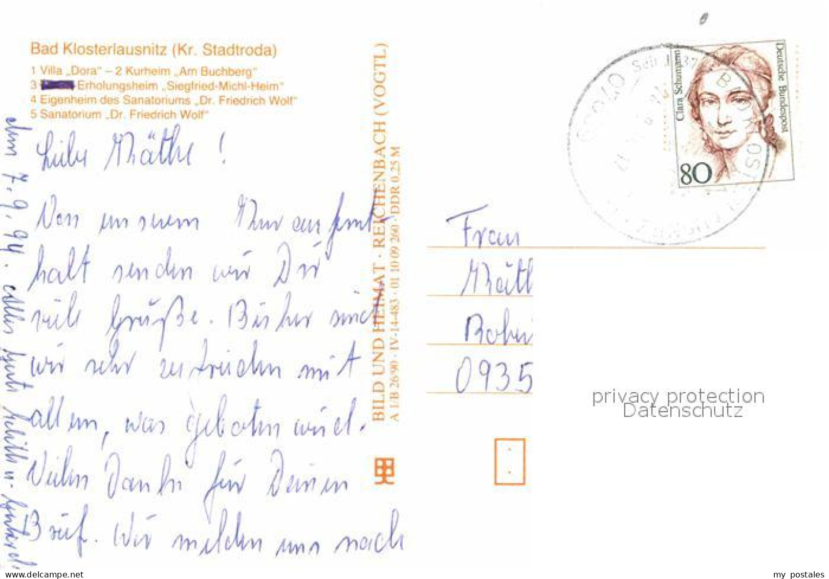 72703514 Bad Klosterlausnitz Villa Dora Kurheim Am Buchberg Erholungsheim Sanato - Bad Klosterlausnitz