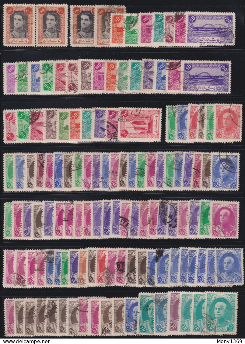 Collection Of Persia (Iran) - Pahlavi - Group Of Used Stamps - Collections (sans Albums)