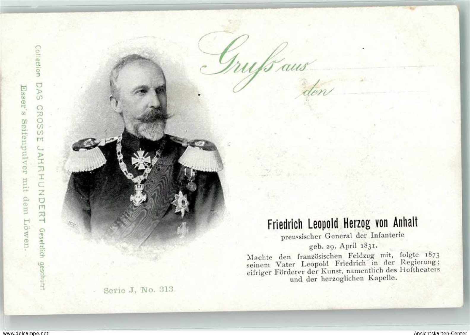 13465209 - Friedrich Leopold Herzog Von Anhalt Serie Das Grosse Jahrhundert J Nr. 313 - Familias Reales