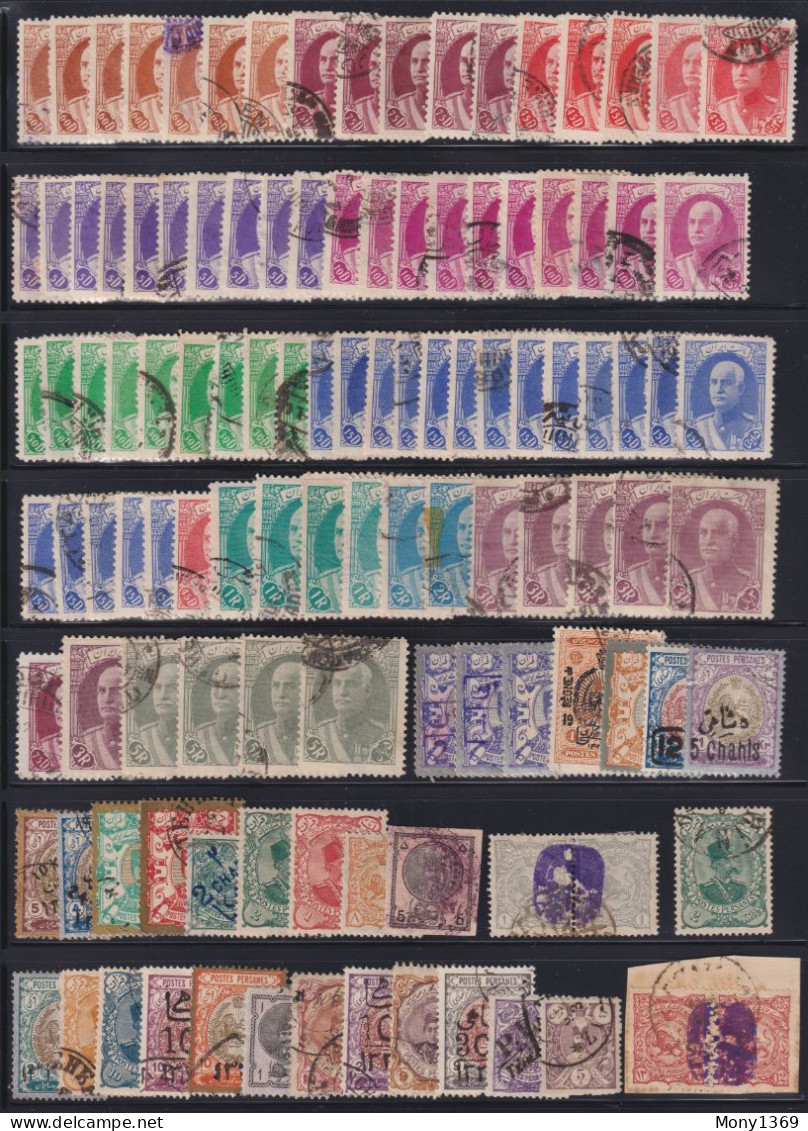 Collection Of Persia (Iran) - Pahlavi & Qajar - Group Of Used Stamps - Collections (without Album)