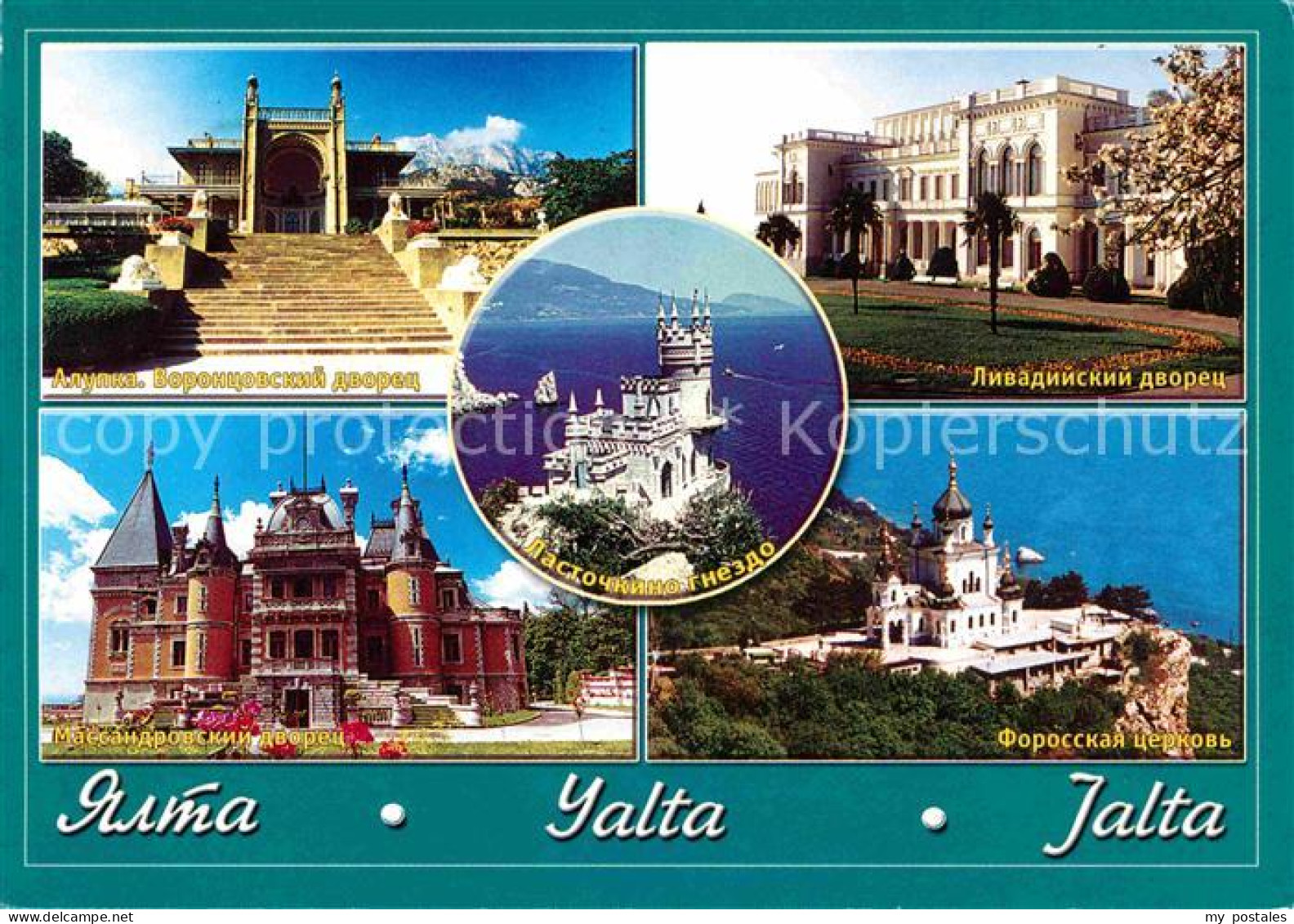 72702370 Jalta Yalta Krim Crimea Livadija Schloss Forosskaja Kirche Schwanennest - Ucrania