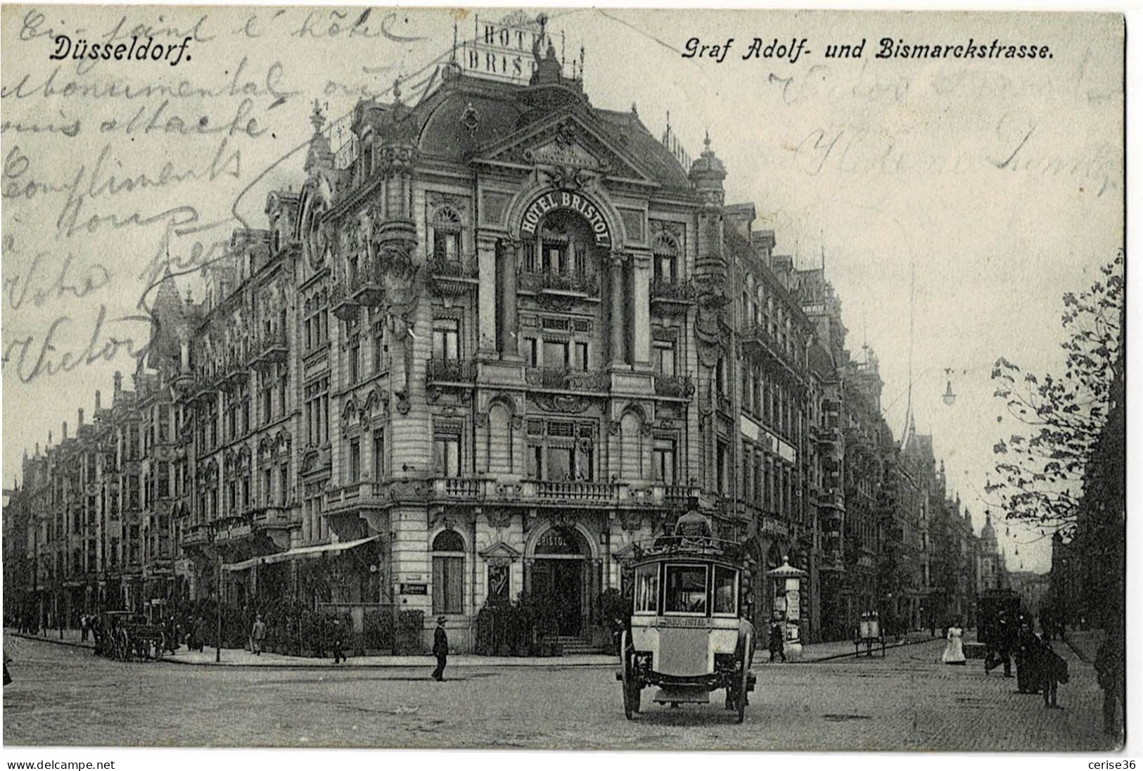Düsseldorf Graf Adolf Und Bismarckstrasse Circulée En 1907 - Düsseldorf