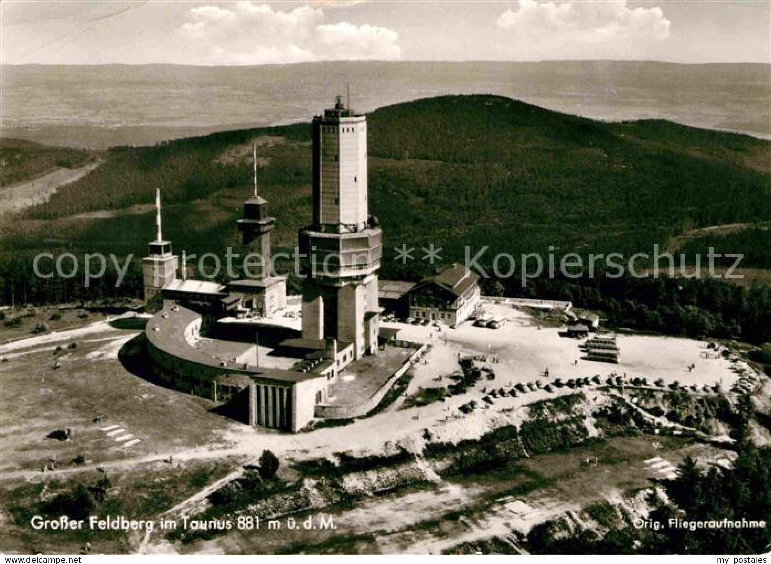 72702326 Grosser Feldberg Taunus Berghotel Aussichtsturm Sender Original Flieger - Other & Unclassified