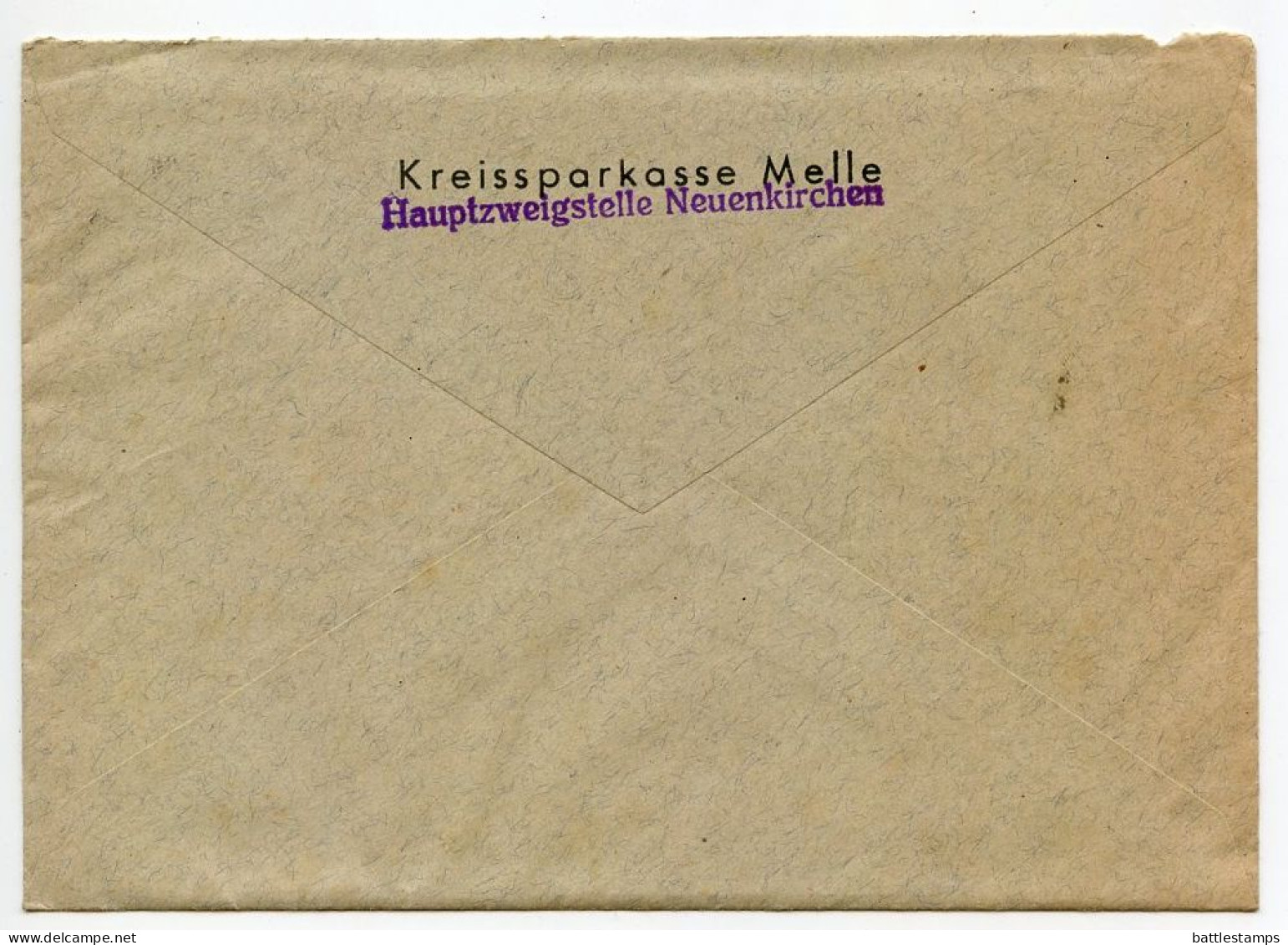 Germany 1940 Cover & Letter; Neuenkirchen (Kr. Melle) - Kreissparkasse Melle To Schiplage; 12pf. Hindenburg - Covers & Documents