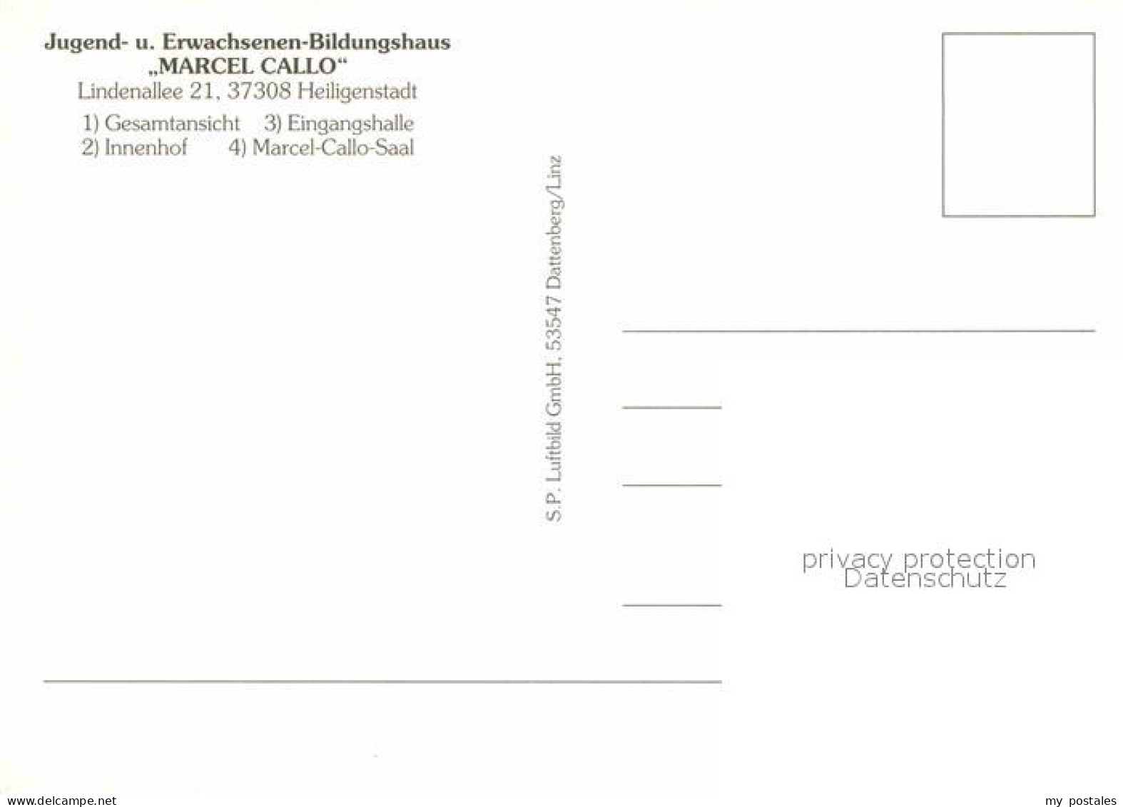 72701390 Heiligenstadt Eichsfeld Marcel Callo Haus Bildungshaus Innenhof Heilige - Other & Unclassified