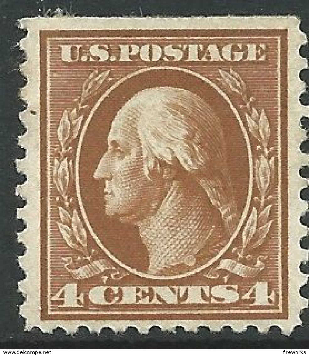 USA - 1909 - Timbre Neuf* No Postmark With Gum (MH) - Four Cents - George Washington (1732-1799), Scott N°350 - Ongebruikt