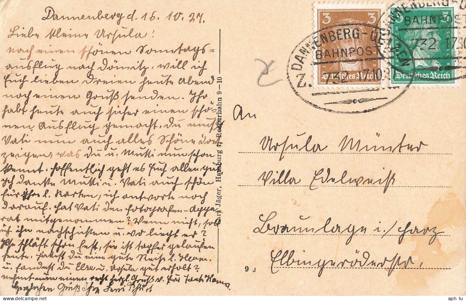 Bahnpost (Ambulant; R.P.O./T.P.O.) Dannenberg-Uelzen (ZA2572) - Lettres & Documents