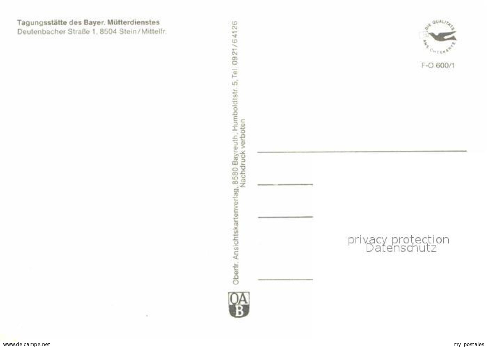 72701306 Stein Nuernberg Tagungsstaette Muetterdienstes Stein Nuernberg - Otros & Sin Clasificación