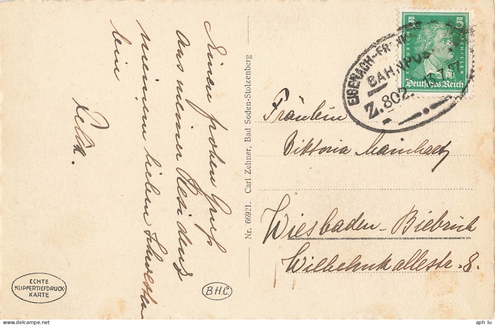 Bahnpost (Ambulant; R.P.O./T.P.O.) Eisenach-Frankfurt (ZA2576) - Cartas & Documentos