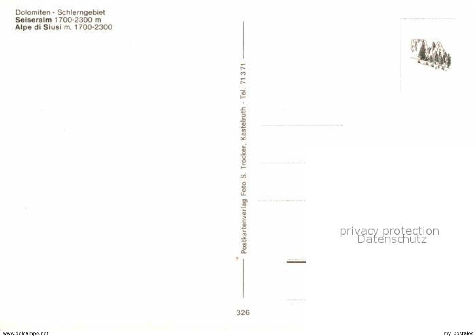 72701216 Schlerngebiet Dolomiten Seiseralm Schlerngebiet - Autres & Non Classés