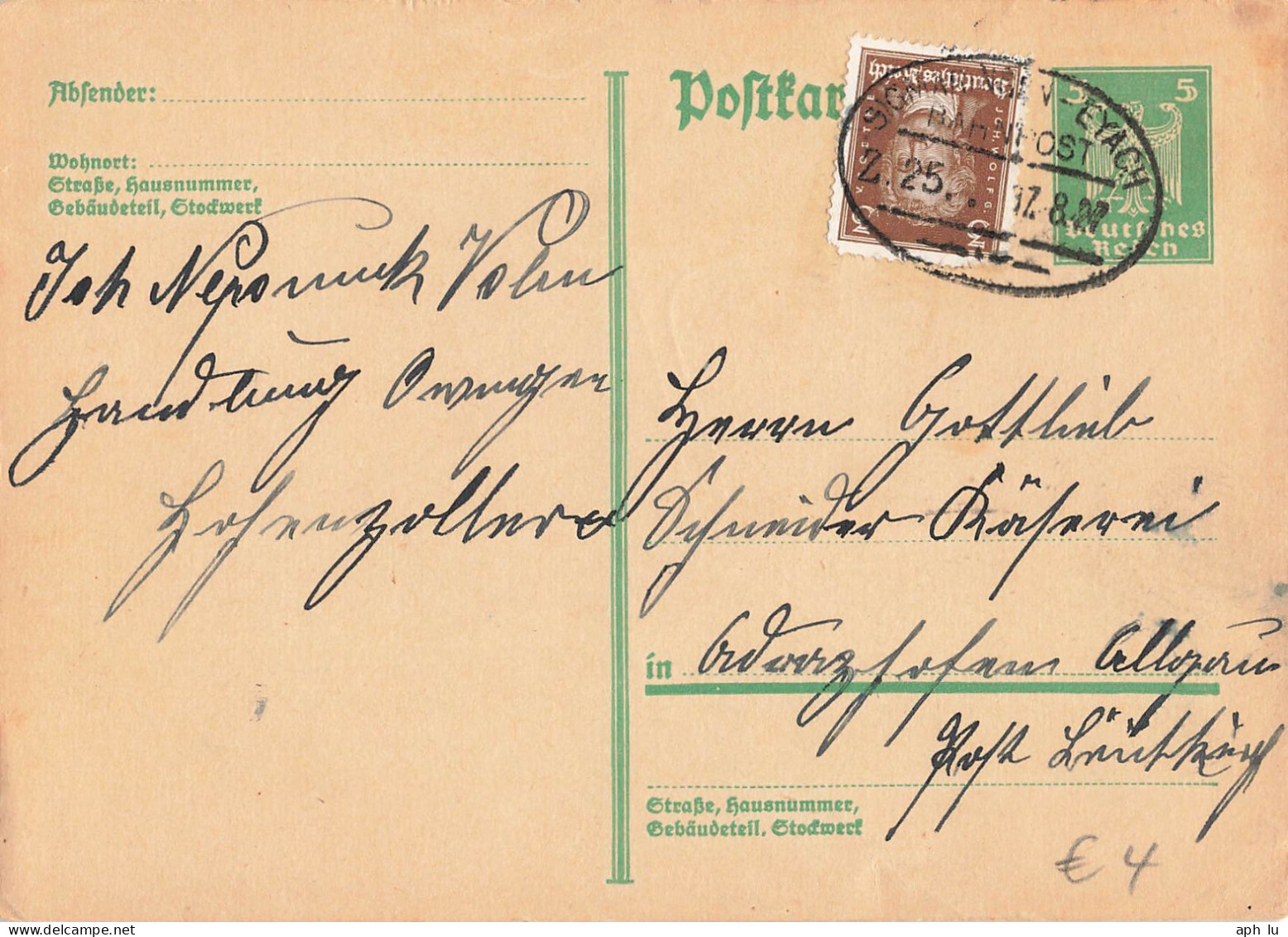 Bahnpost (Ambulant; R.P.O./T.P.O.) Sigmaringen-Eyach (ZA2578) - Storia Postale