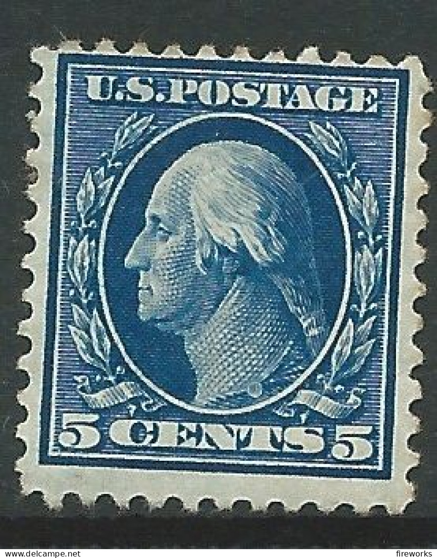 USA - 1909 - Timbre Neuf* No Postmark With Gum (MH) - Five Cents - George Washington (1732-1799), Scott N°351 - Unused Stamps