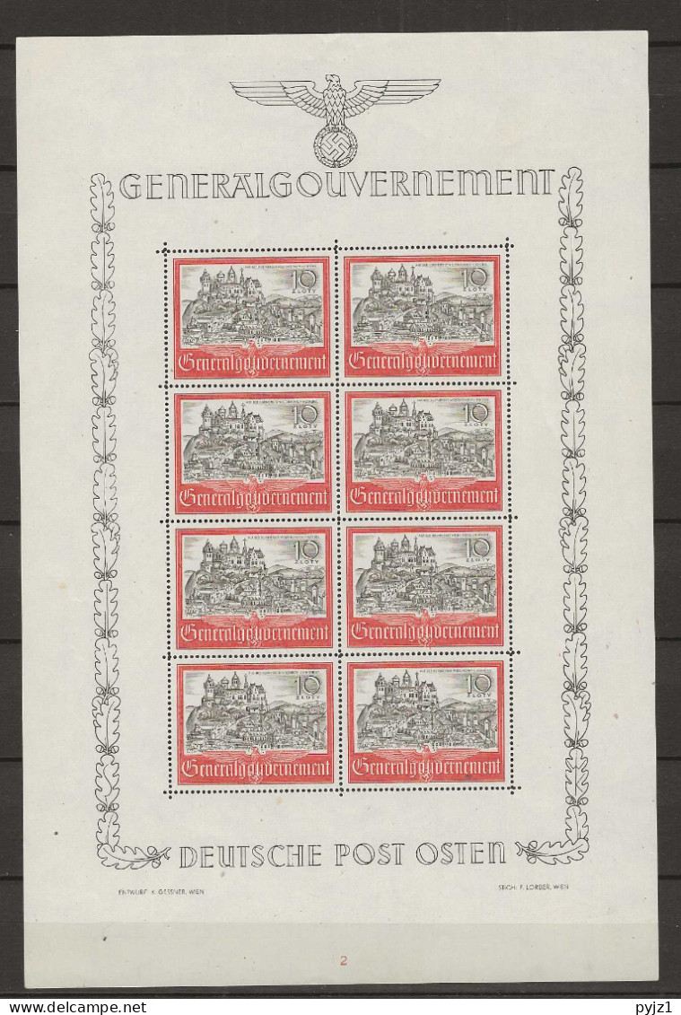 1944 MNH Generalgouvernement Mi 125 (formnr 2)  Postfris** - Gouvernement Général