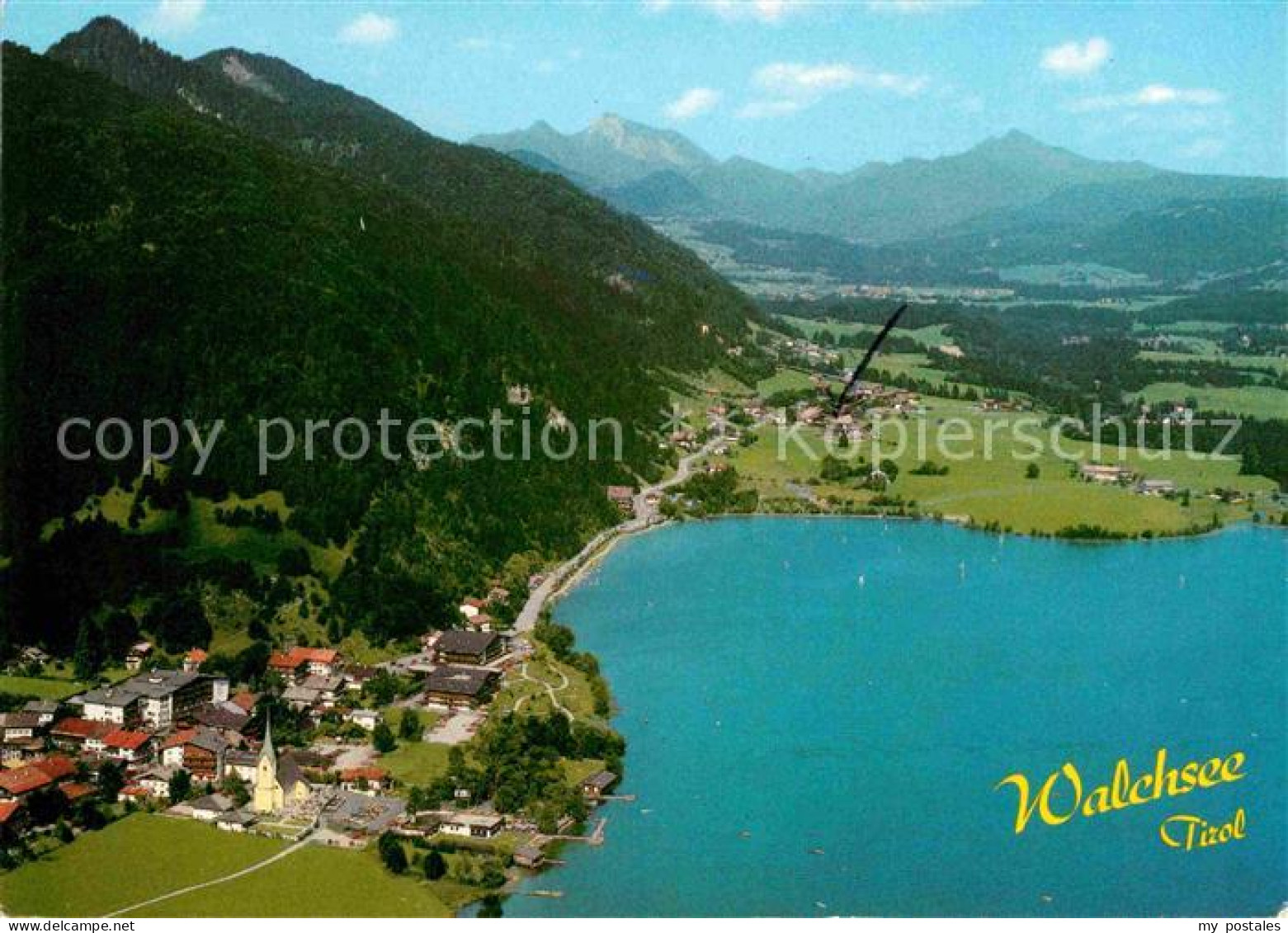 72701019 Walchsee Tirol Sommer Und Wintererholungsort Alpenpanorama Fliegeraufna - Sonstige & Ohne Zuordnung