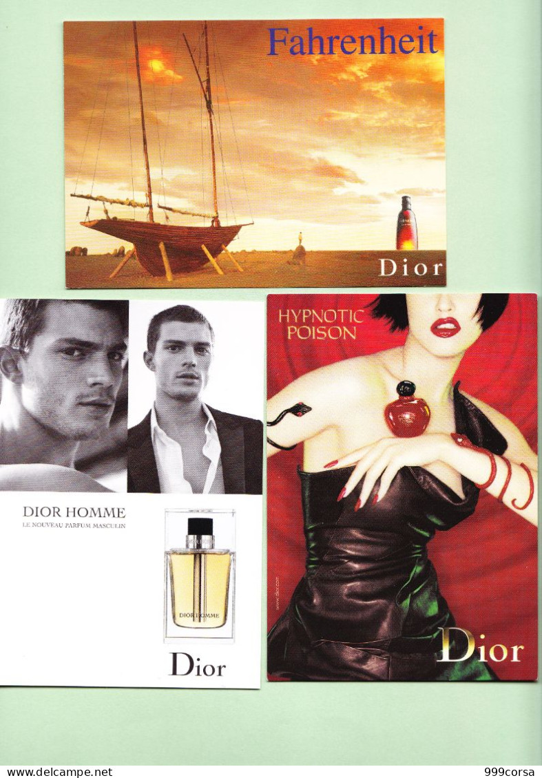 (B1-A) Dior, Fahrenheit, Dior Homme, Hypnotic Poison, Promocard 2215,2873,5668 - Publicidad