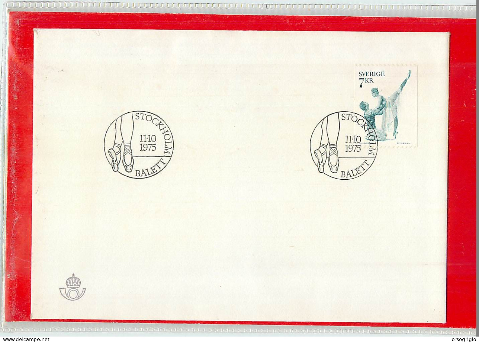 SVEZIA SVERGE - FDC 1975 -  DANZA Sulle PUNTE - BALETT - Dance