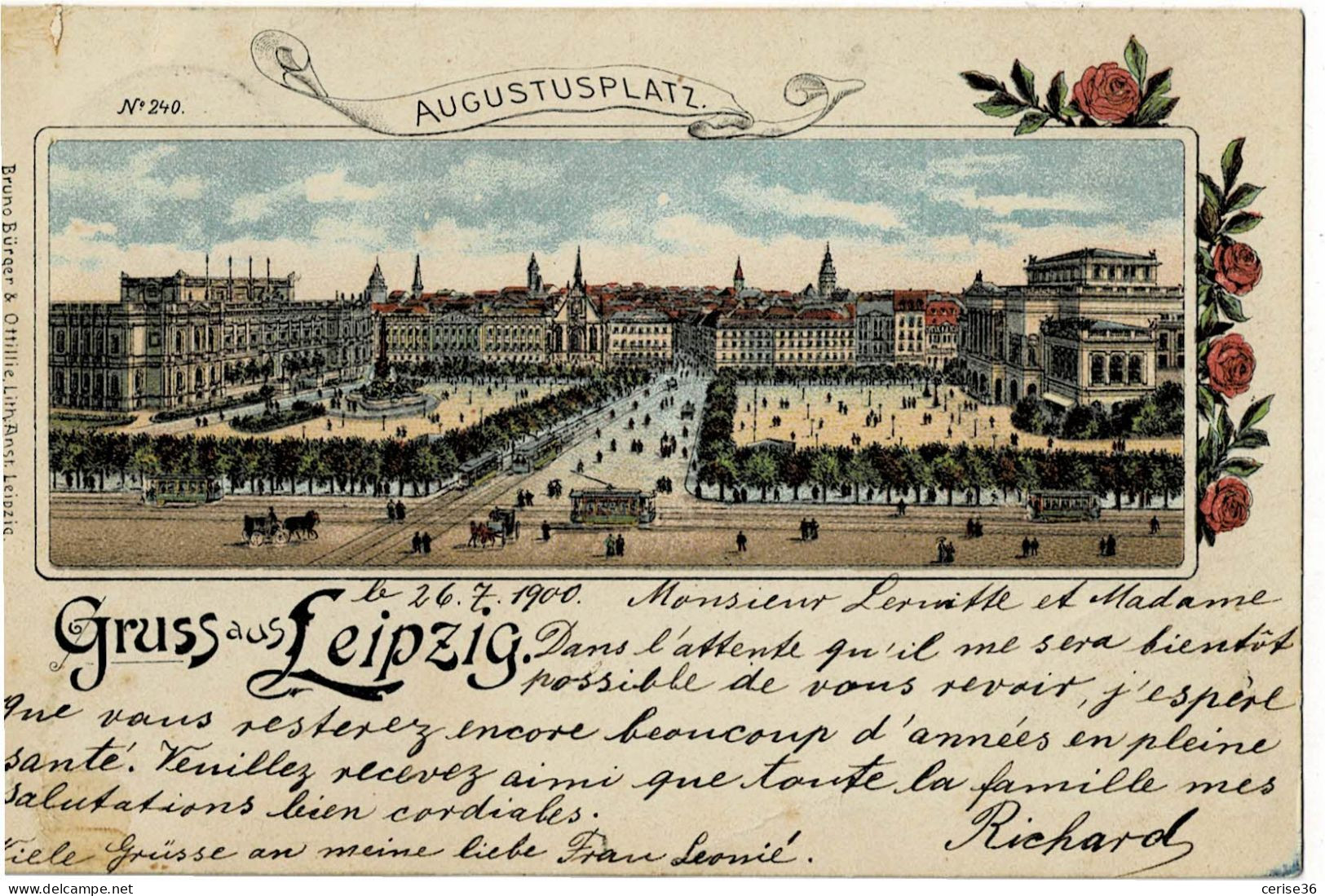 Grub Aus Leipzig Circulée En 1900 !!!!!! - Leipzig