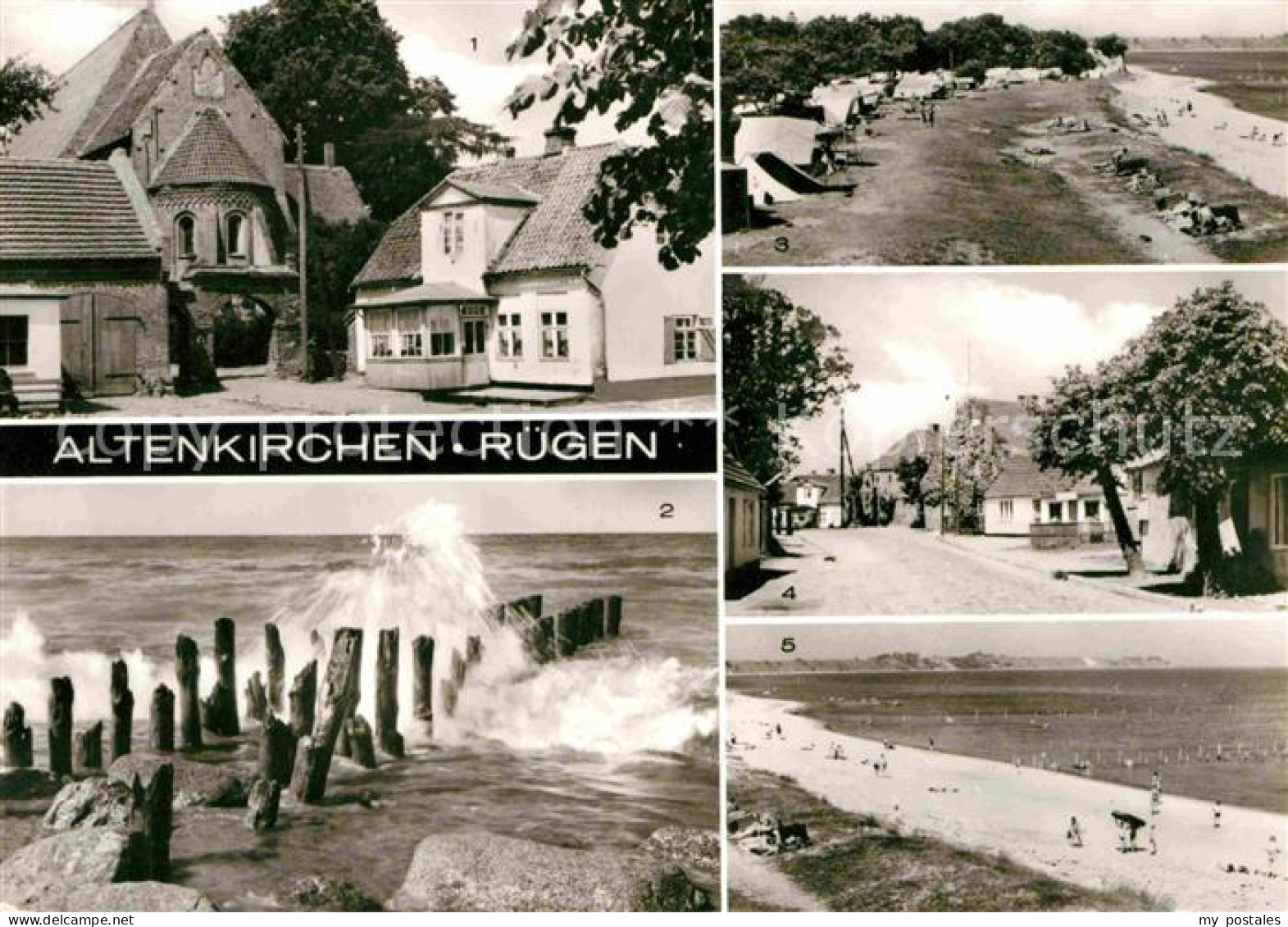 72700905 Altenkirchen Ruegen Strand Kirche Buhnen Camping Drewoldke  Altenkirche - Autres & Non Classés