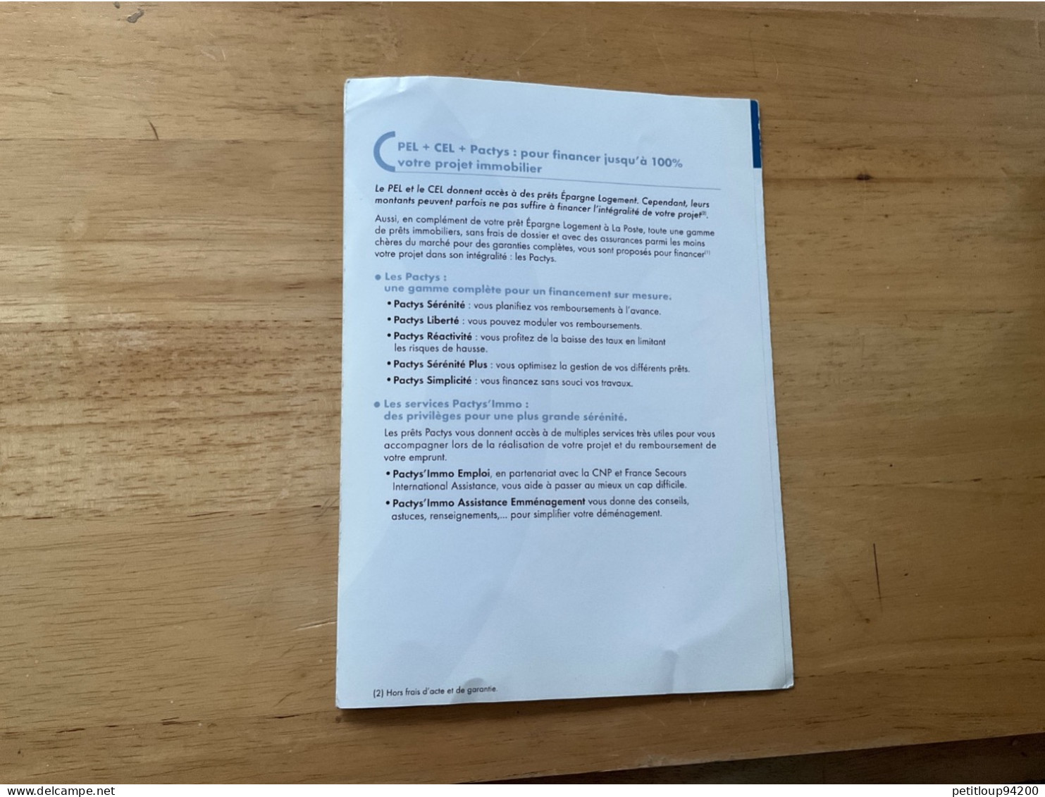 544 DOCUMENT Commercial LA POSTE  L’Epargne Logement à La Poste  ANNÉE 2003 - Banque & Assurance