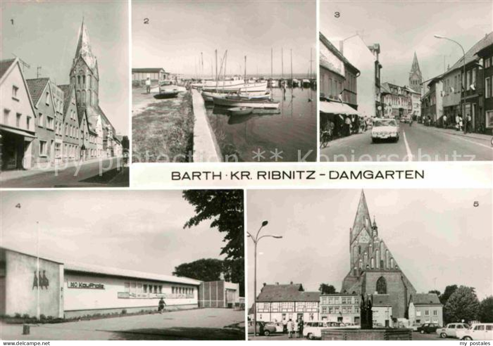 72700869 Barth Dammstrasse Segel-Hafen Thaelmannstrasse Marktplatz Kirche Barth - Barth