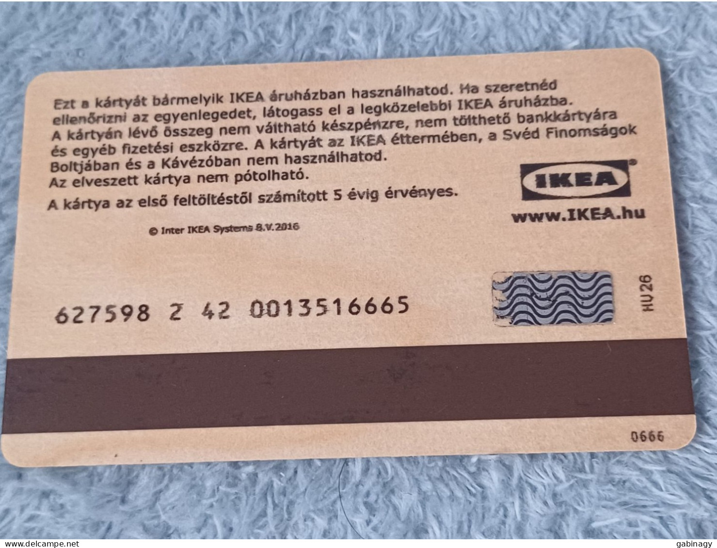 GIFT CARD - HUNGARY - IKEA - 2016 - PRESENTS - Tarjetas De Regalo