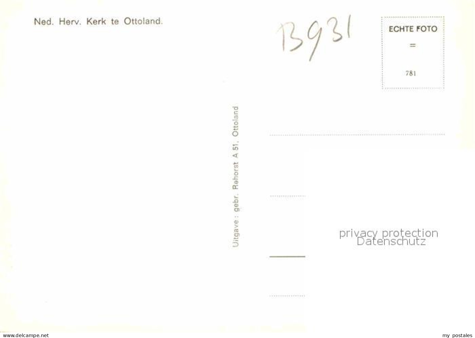 72700701 Niederlande Ned Herv Kerk Te Ottoland  - Other & Unclassified