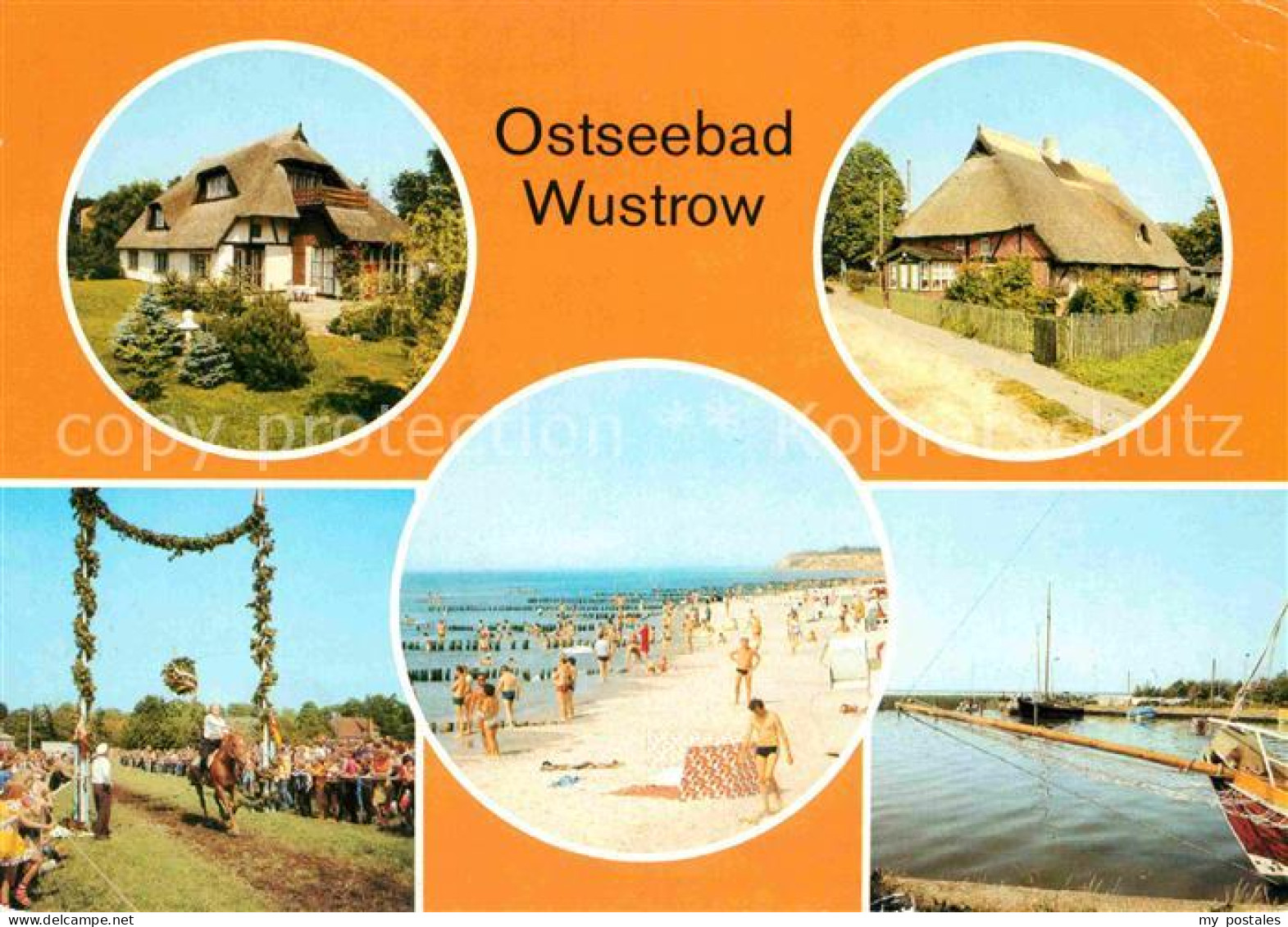 72700627 Wustrow Ostseebad Rohrdachhaus Rohrdachkaten Traditionelles Tonnenabsch - Sonstige & Ohne Zuordnung