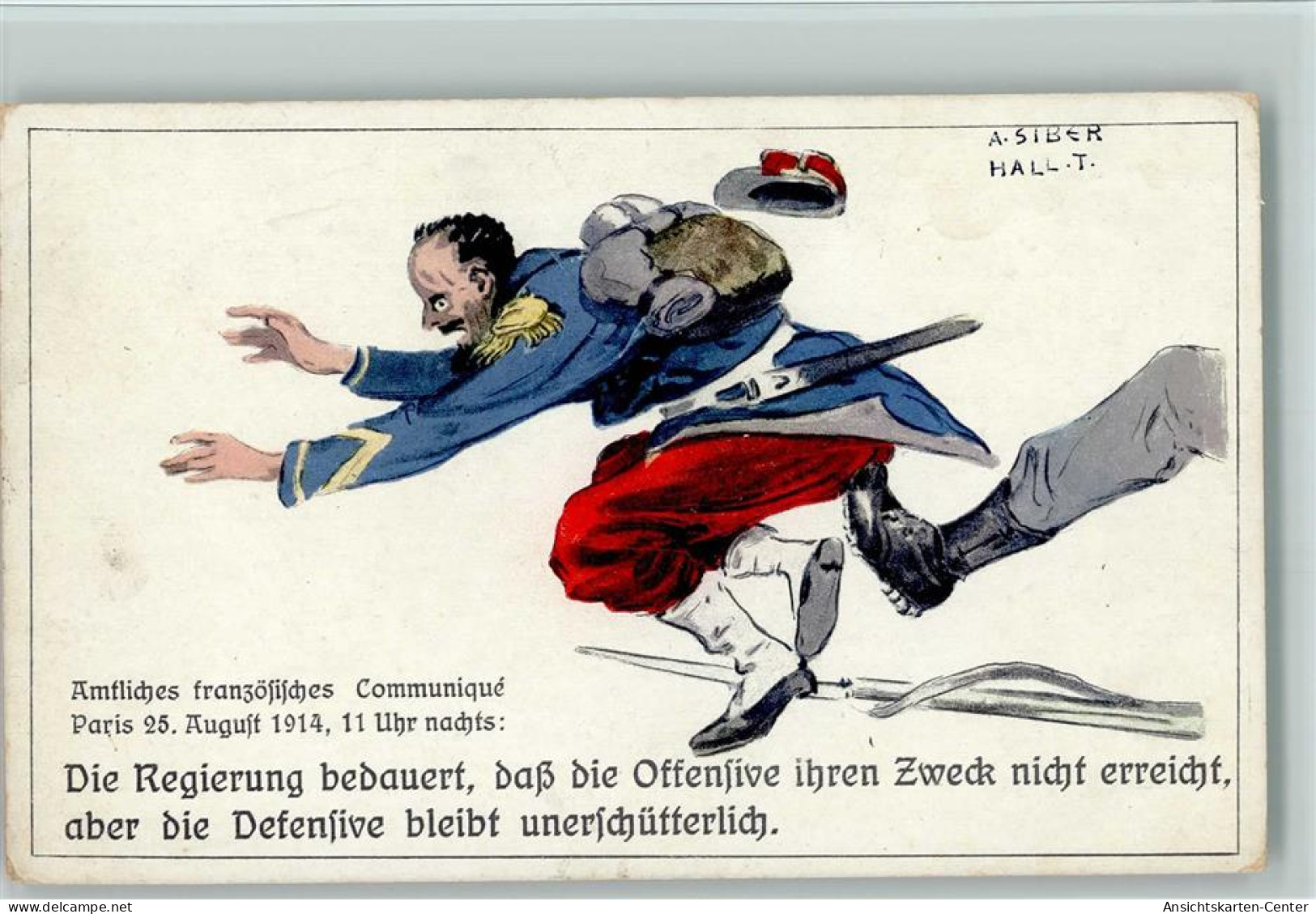 13084309 - Propaganda WK I Karikatur Militaer - Sign A. - Weltkrieg 1914-18