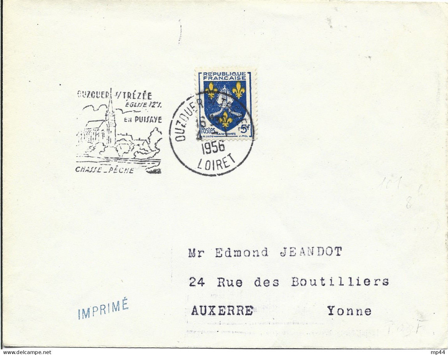 156  ---  45  OUZOUER SUR TREZEE   Daguin Illustré - Mechanical Postmarks (Advertisement)
