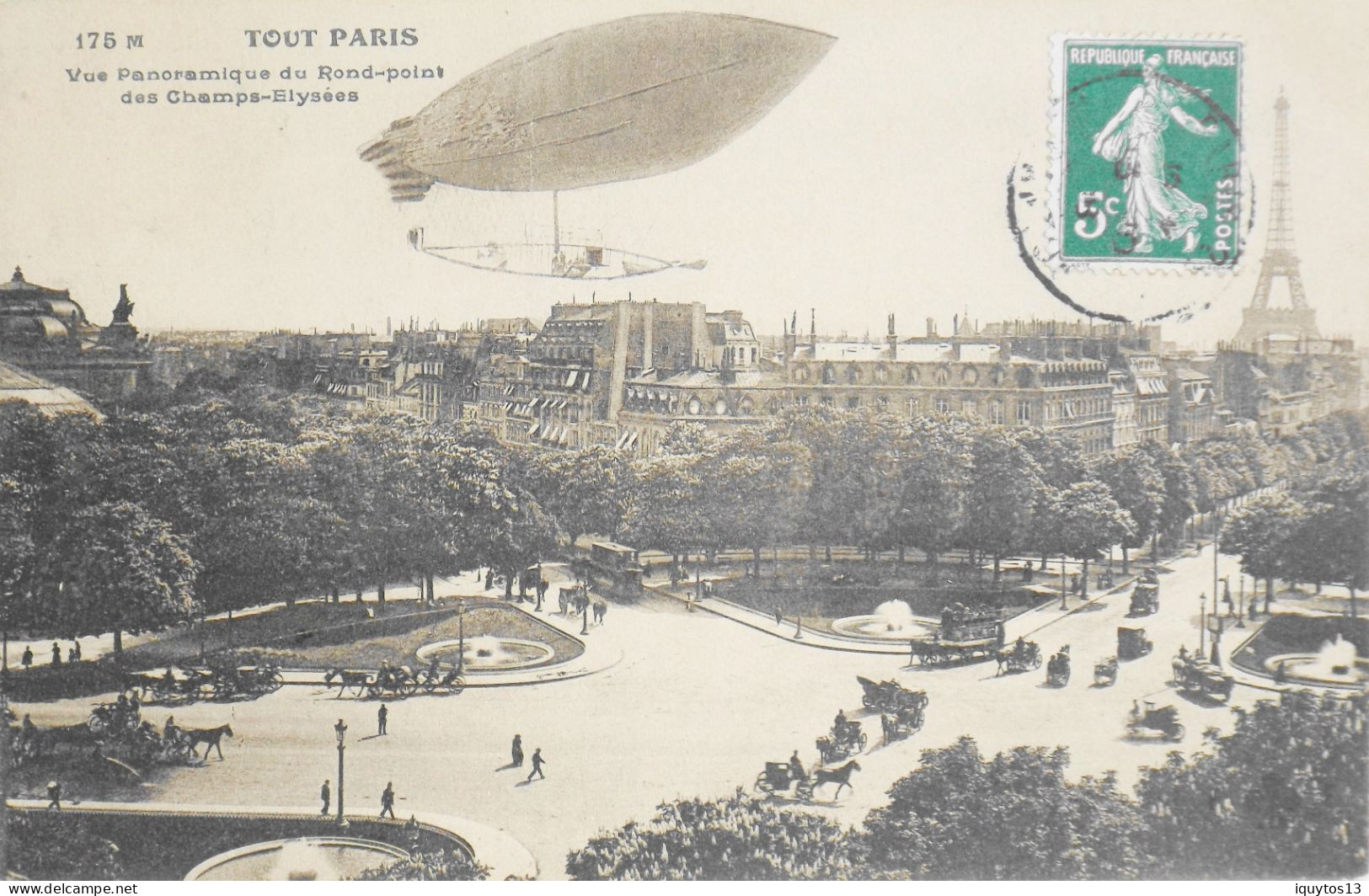 CPA. [75] > TOUT PARIS > N° 175 M - Vue Panoramique Du Rond Point Des Champs-Elysées - Col. F. Fleury - TBE - Cartas Panorámicas