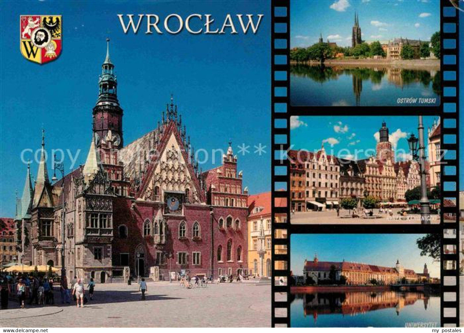 72700548 Wroclaw Rathaus Ostrow Tumski Rynek Kamieniczki Uniwersytet  - Pologne