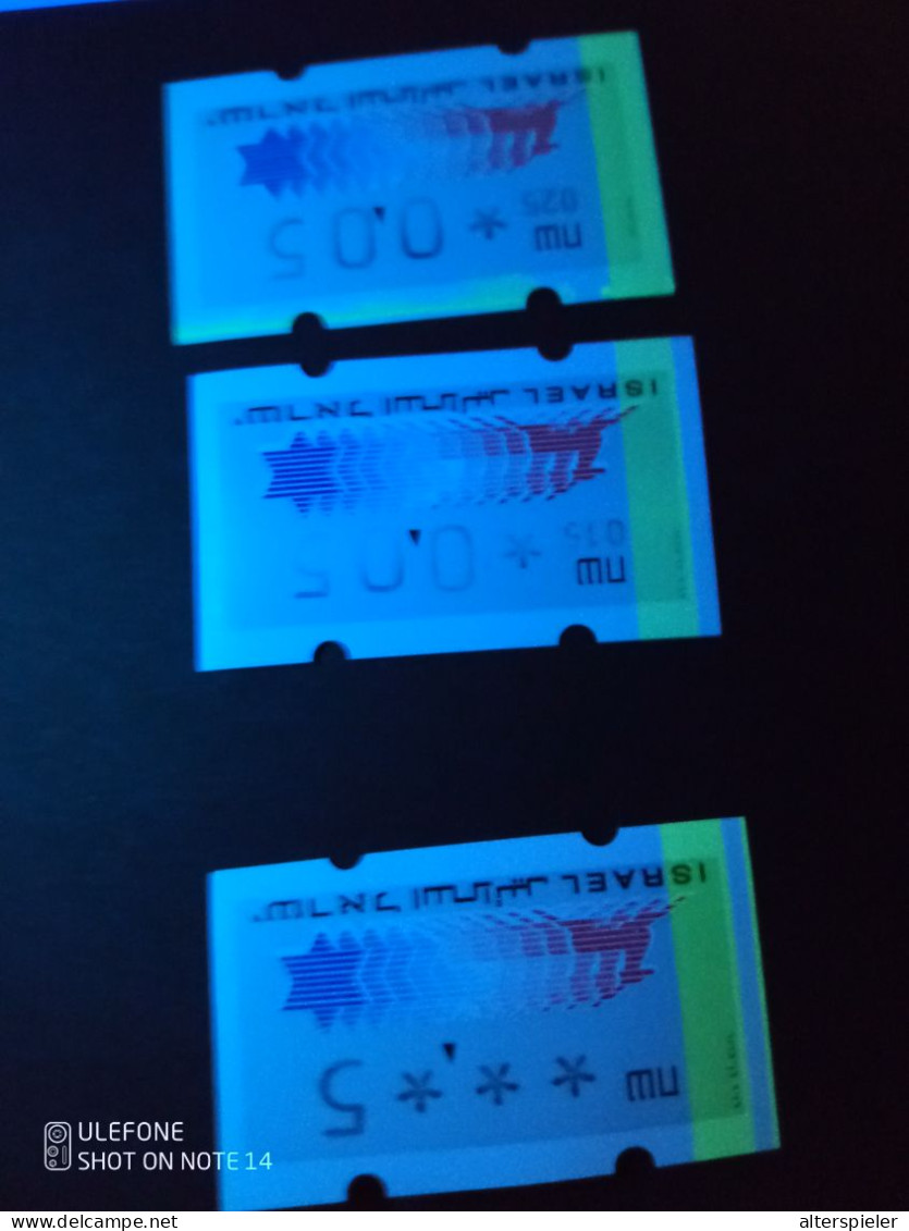 Israel Frama Atm Klussendorf Mi Nr 3.5 Druckfehler ?? Druckzufälligkeit ?? Missprint Phosphor ?? - Viñetas De Franqueo (Frama)