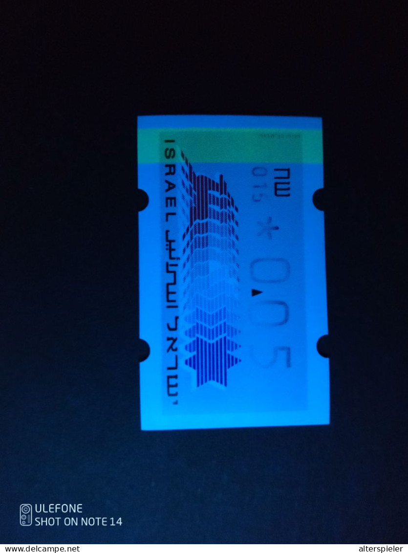 Israel Frama Atm Klussendorf Mi Nr 3.5 Druckfehler ?? Druckzufälligkeit ?? Missprint Phosphor ?? - Franking Labels