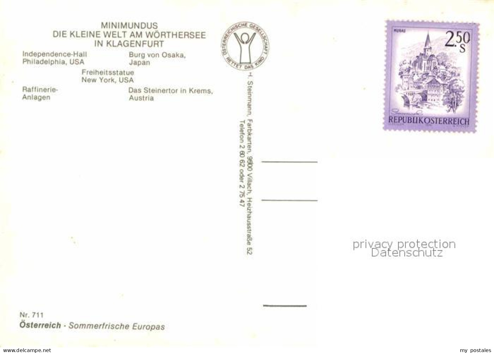 72700543 Klagenfurt Woerthersee Minimundus Independence Hall PA Freiheitsstatue  - Sonstige & Ohne Zuordnung