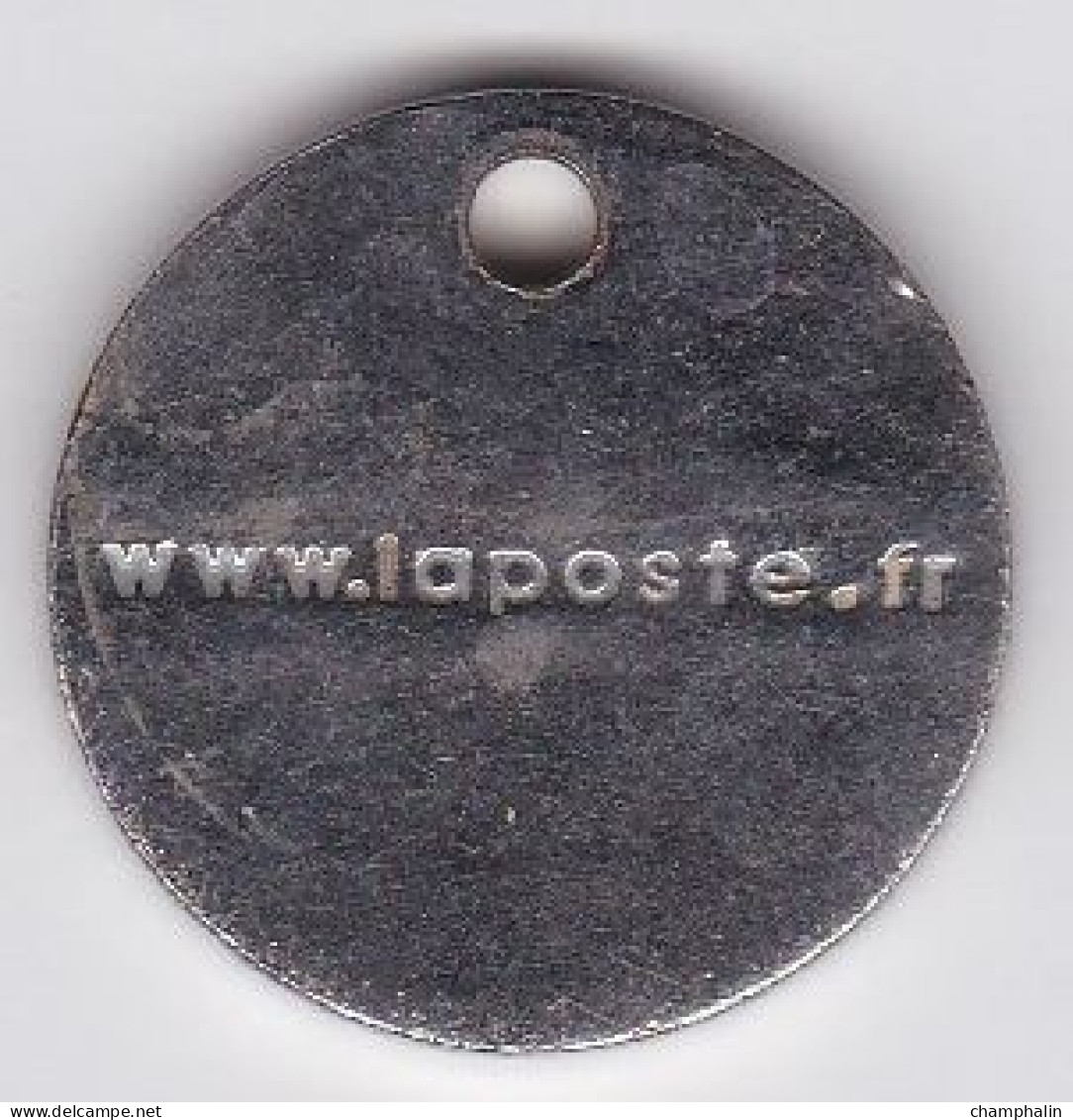 Jeton De Caddie En Métal - La Poste - Logo + Www.laposte.fr - Trolley Token/Shopping Trolley Chip